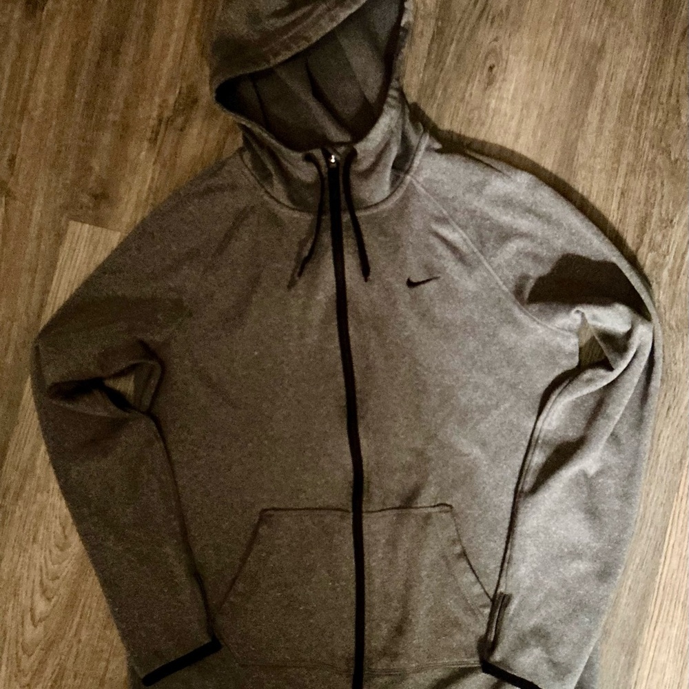 Nike Men's Gray Hooded Jacket